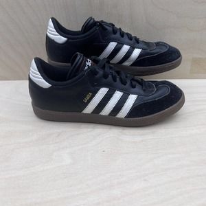 Adidas Samba Classic Black White Gum Indoor Soccer Sneakers 036516 Youth Size 5